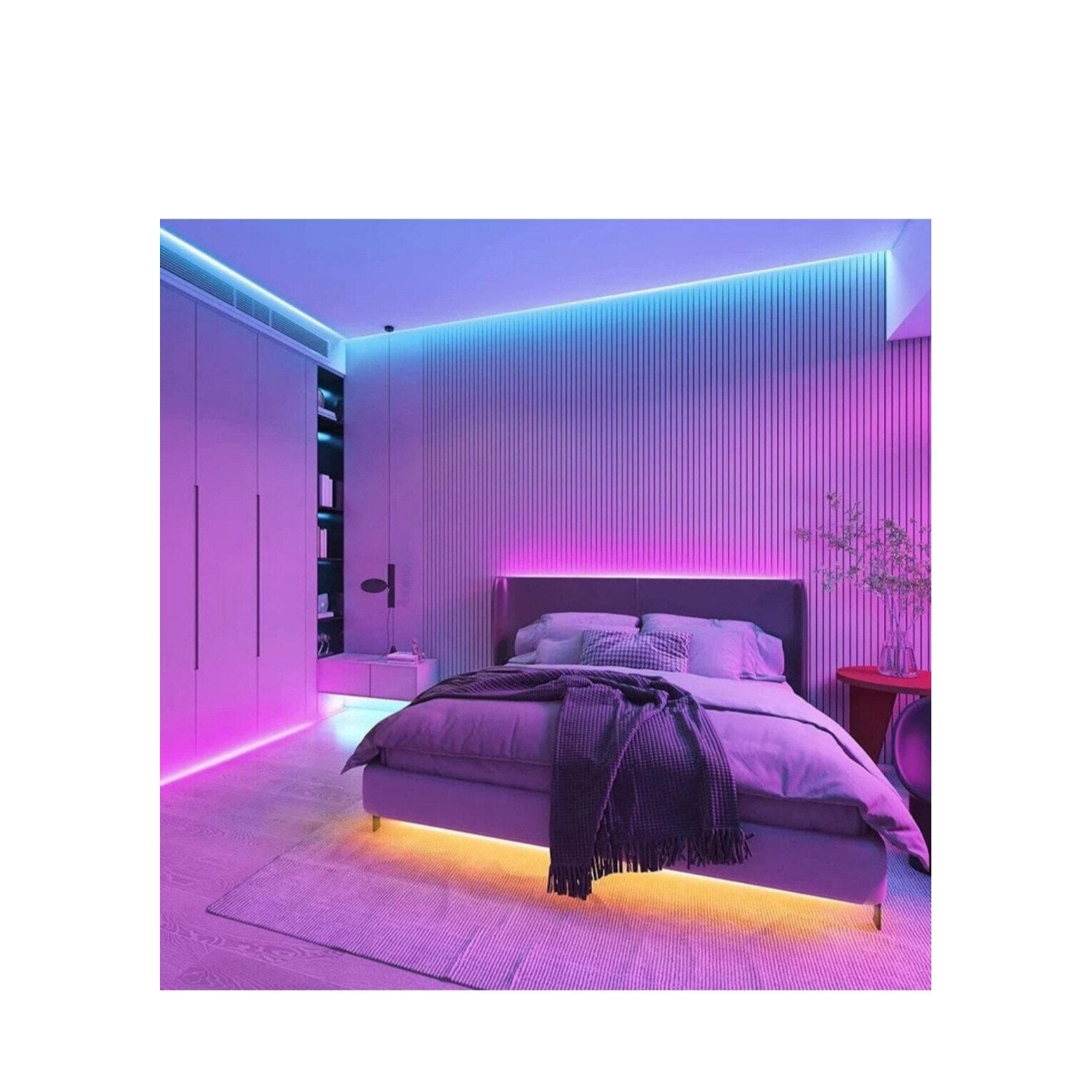 Set 2 Instalatii LED RGB 10m, Multicolor, Aplicatie Telefon, Intensitate Reglabila PromotiiZilnice