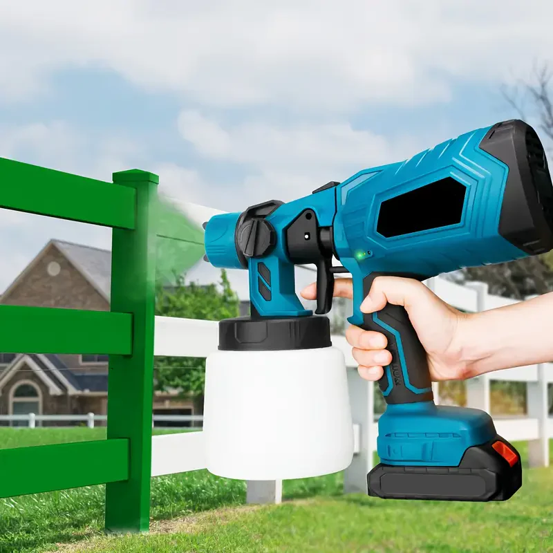 Pistol de vopsit cu acumulator 48V, 800 ml, 3 moduri pulverizare, debit reglabil - PromotiiZilnice