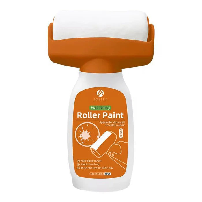 2 X Trafalet Multifunctional cu Rola si Rezervor Reutilizabil, pentru Repararea si Curatarea Peretilor, Lavabila Alba Inclusa, 500ml - PromotiiZilnice