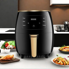 Friteuza cu aer cald, Air Fryer, 2400W, capacitate 6L ,afisaj digital, LCD Touch control - PromotiiZilnice