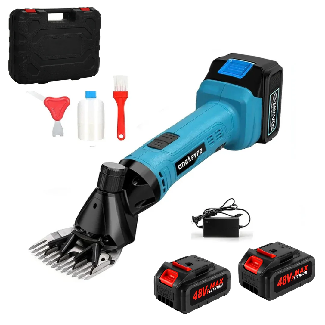 Masina Profesionala de Tuns Oi cu Acumulator, 2 Acumulatori, 48V, 2400 RPM, Lame Otel - PromotiiZilnice