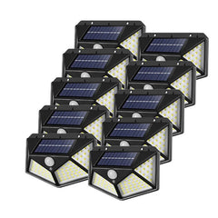 Set 10 Lampi Solare 100 LED-uri, Iluminare Puternica Exterior, 3 Moduri de Functionare