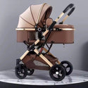 Carucior 2 în 1 - Model de Lux cu Peisaj Inalt - Pliabil cu Un Singur Buton