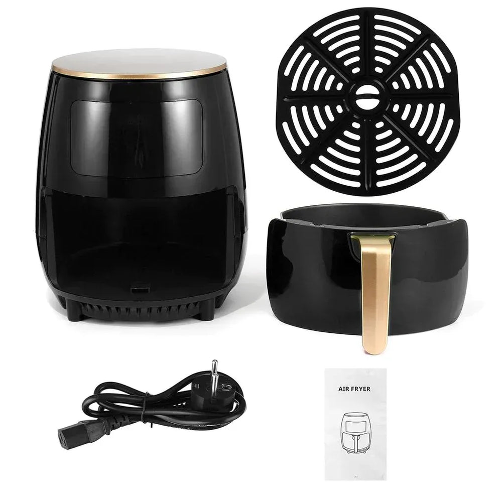 Friteuza cu aer cald, Air Fryer, 2400W, capacitate 6L ,afisaj digital, LCD Touch control - PromotiiZilnice