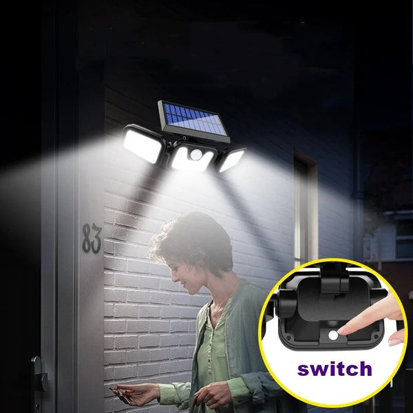 Lampa Solara 150W Leduri COB, Senzor de Miscare Prindere pe Perete
