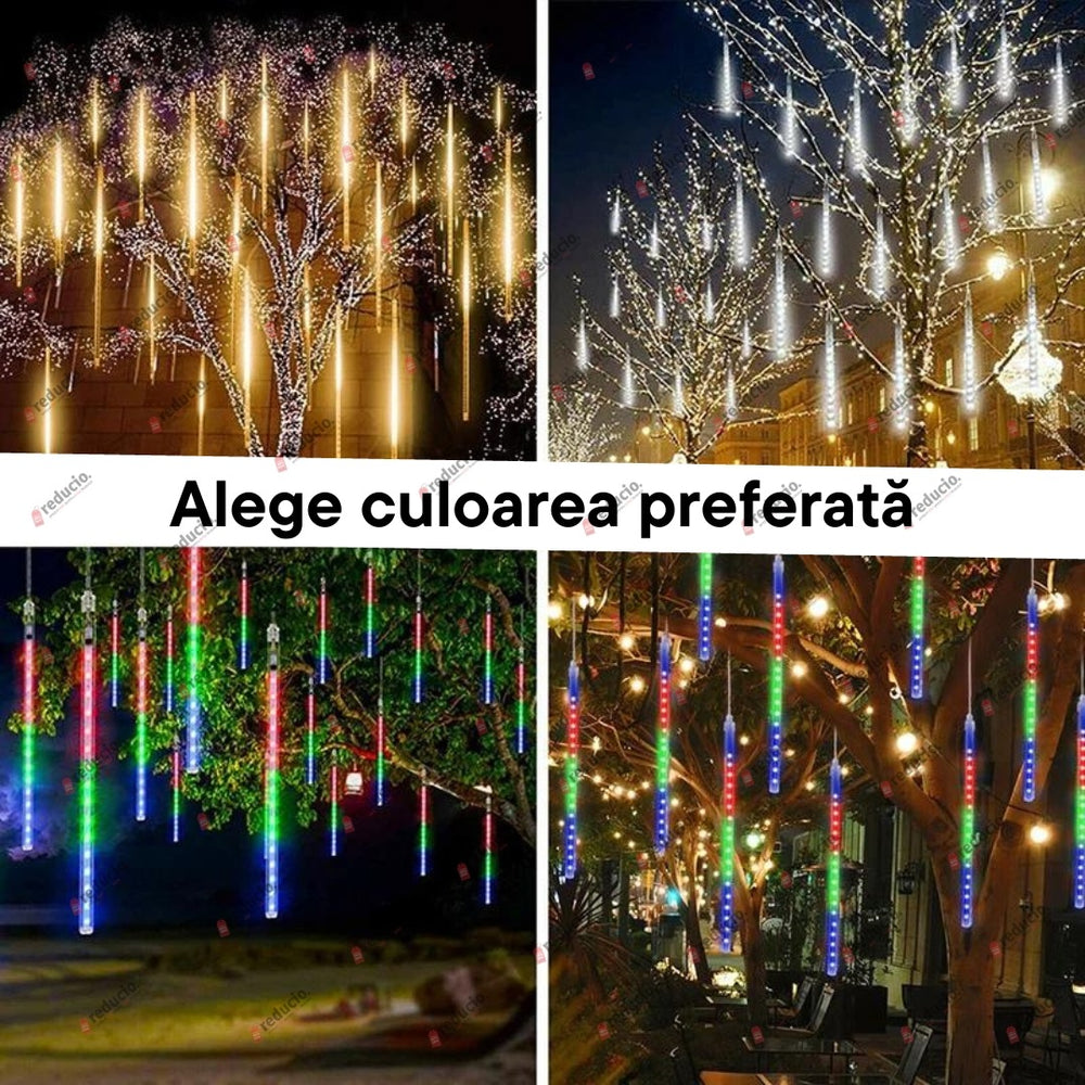 Instalatie Craciun Turturi LED cu Efect Meteor Shower, 288 LED-uri, IP44, Exterior-Interior - PromotiiZilnice