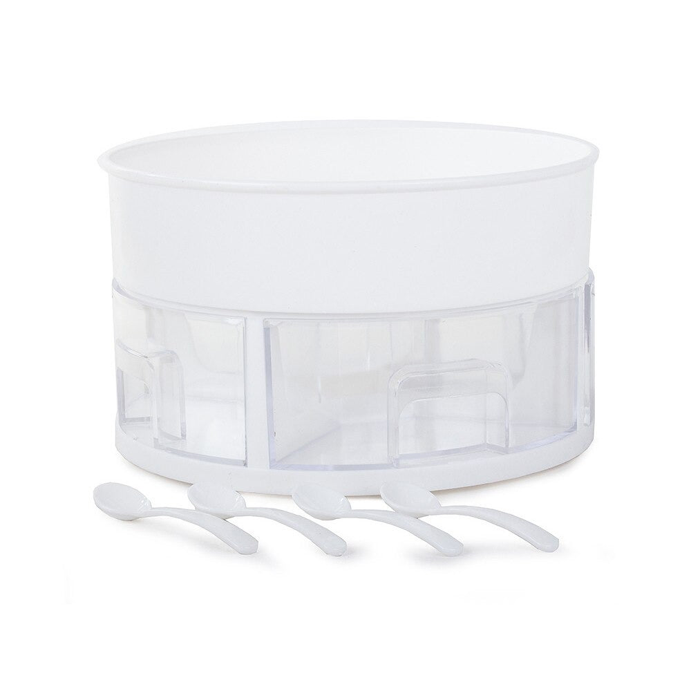 Organizator rotativ, pentru bucatarie, sertare de condimente si lingurite din plastic, rotund, 13x22, 5 cm PromotiiZilnice