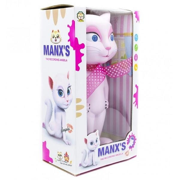 Talking Angela - Pisica vorbitoare interactiva roz pentru copii