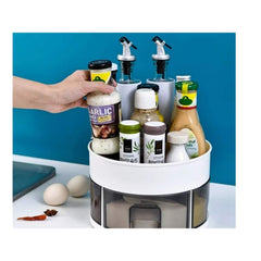 Organizator rotativ, pentru bucatarie, sertare de condimente si lingurite din plastic, rotund, 13x22, 5 cm PromotiiZilnice