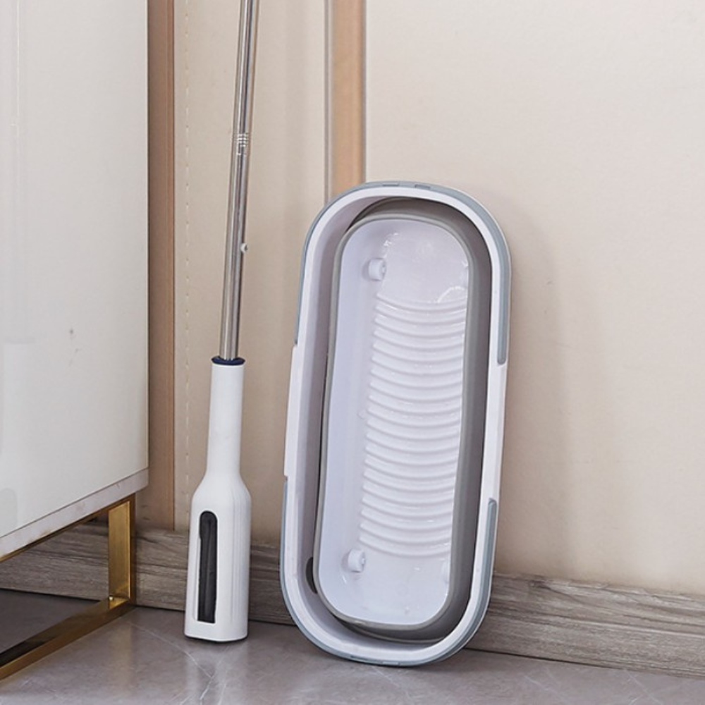 Mop Telescopic Profesional cu Galeata Pliabila, Burete Bumbac si Tija Reglabila PromotiiZilnice