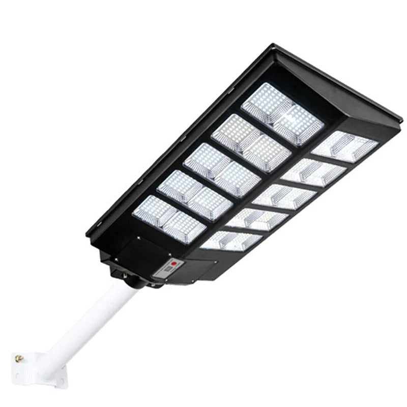 Lampa solara stradala dubla Jortan 1000W, Telecomanda si Suport Metalic