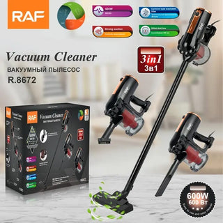 Aspirator Vertical RAF Gold 600W, Funcție 3 în 1, Aspirare Ciclonica, Igienizare Acarieni si Bacterii