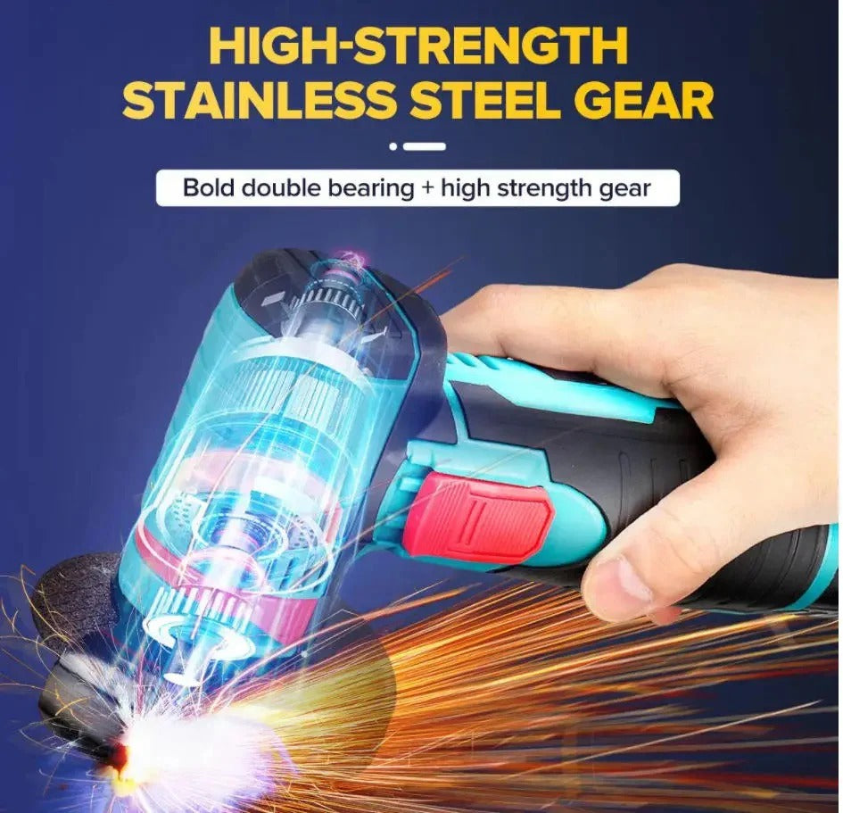 Mini Polizor unghiular portabil cu 2 acumulatori si 2 discuri, 48V, 500W - PromotiiZilnice