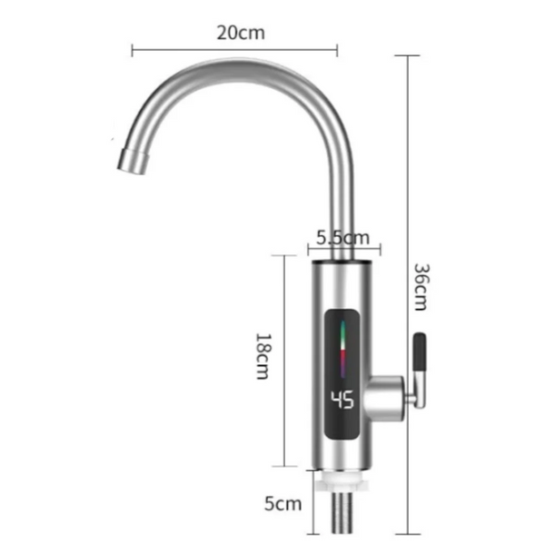 Robinet Electric Instant, Apa Calda, 3000W, IPX4, Rotire 360°