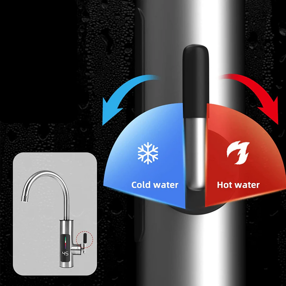 Robinet Electric Instant, Apa Calda, 3000W, IPX4, Rotire 360° - PromotiiZilnice