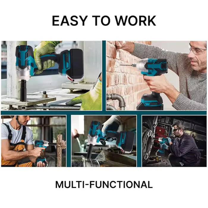 Mașină de Găurit și Înșurubat cu Impact, Fără Fir, 48V, 2 Acumulatori, 40 Accesorii PromotiiZilnice