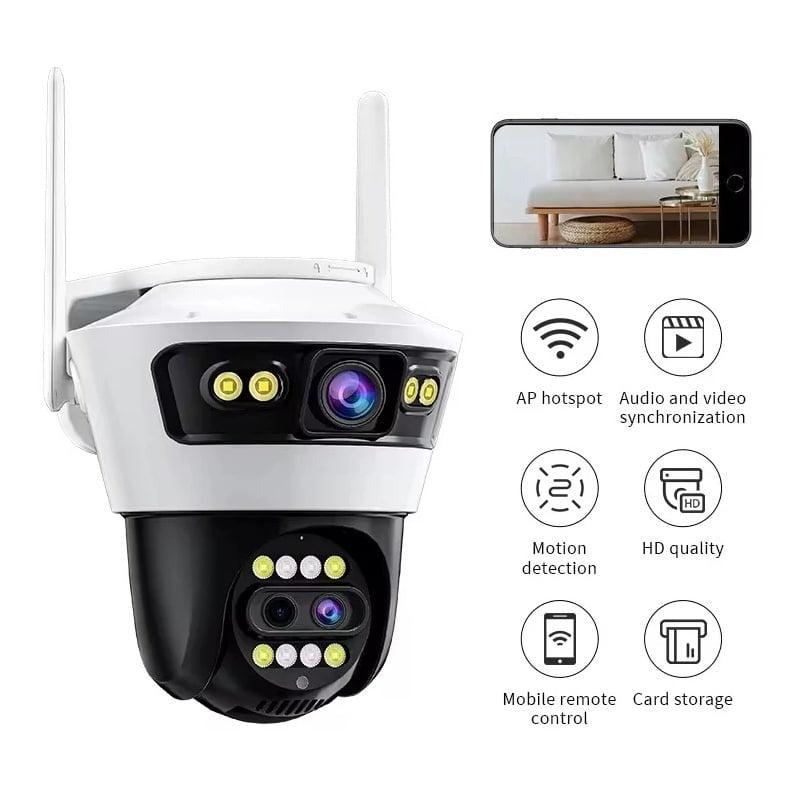 Camera Supraveghere WiFi Jortan JT-5, 9 MP, 1080p Full HD, IP66, Wireless Exterior/Interior - PromotiiZilnice