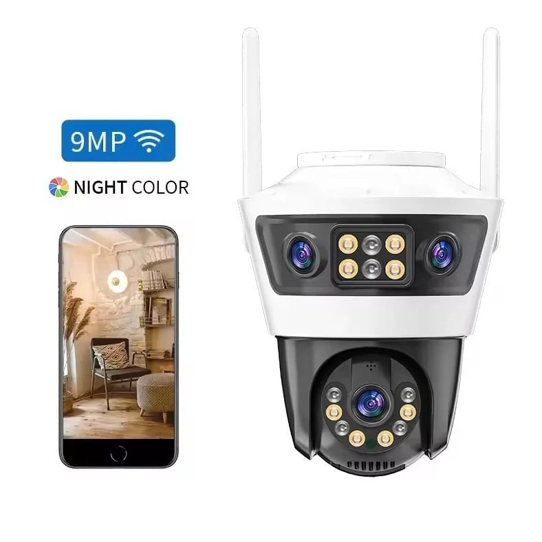 Camera Supraveghere WiFi Jortan JT-6, 9 MP, 1080p Full HD, IP66, Wireless Exterior/Interior Imagine secundară a produsului