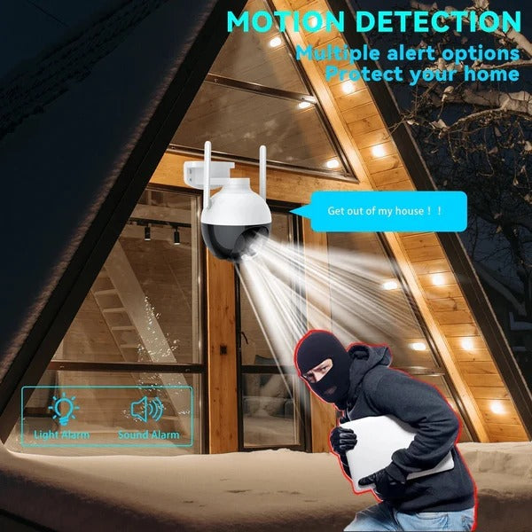 Camera Supraveghere WiFi 5MP PTZ 360° – Color Night Vision, IP66 Imagine secundară a produsului