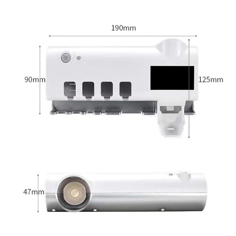 Dozator Pasta de Dinti, Suport Periute, UV, Alimentare Solara - PromotiiZilnice