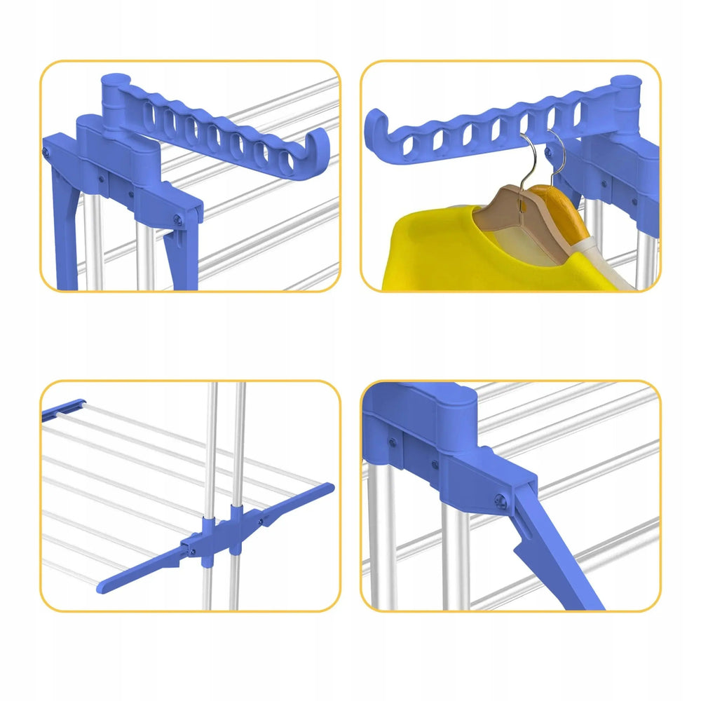 Uscator vertical rufe pliabil cu roti si suport umerase PromotiiZilnice