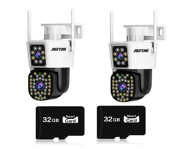 Set 2 Camere Supraveghere, Jortan 6MP Full HD 4K, Detectare Umana si Faciala, 2 Carduri 32GB incluse PromotiiZilnice