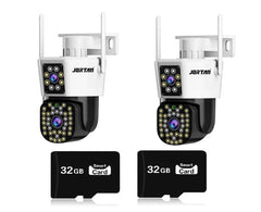 Set 2 Camere Supraveghere, Jortan 6MP Full HD 4K, Detectare Umana si Faciala, 2 Carduri 32GB incluse PromotiiZilnice