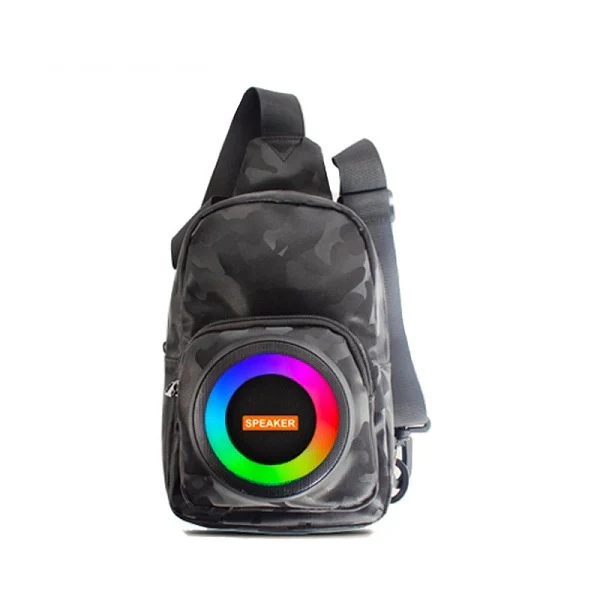 Boxă portabilă tip rucsac, Bluetooth 5.0, lumini RGB, FM, TWS, power bank - PromotiiZilnice