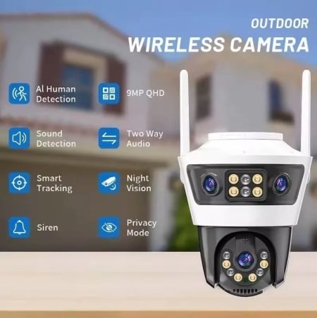 Camera Supraveghere WiFi Jortan JT-6, 9 MP, 1080p Full HD, IP66, Wireless Exterior/Interior - PromotiiZilnice