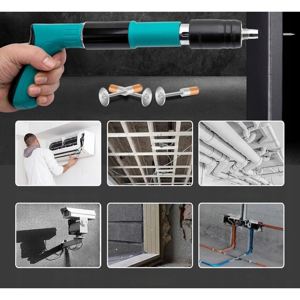 Kit pistol manual pentru fixare nituri/ cuie, Accesorii + 50 Cuie - PromotiiZilnice