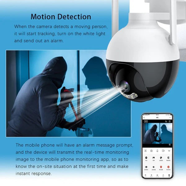 Camera Supraveghere WiFi 5MP PTZ 360° – Color Night Vision, IP66 - PromotiiZilnice