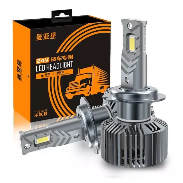 Set 2 Becuri H1, H7, H11, LED, 45W, 6000K, 8000 Lumeni, 24V Camion - PromotiiZilnice Imagine principală a produsului