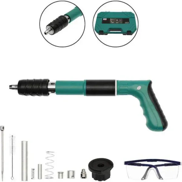 Kit pistol manual pentru fixare nituri/ cuie, Accesorii + 50 Cuie - PromotiiZilnice