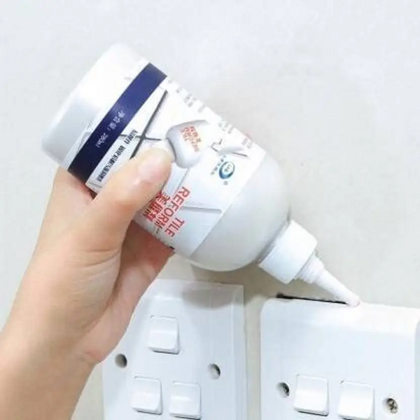 Set 2 x Umplutura Impermeabila pentru Rosturi de Gresie si Faianta, Etansare Rapida si Durabila, Alb, 150 ml/sticla - PromotiiZilnice