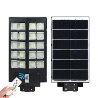 Lampa solara stradala dubla Jortan 1000W, Telecomanda si Suport Metalic