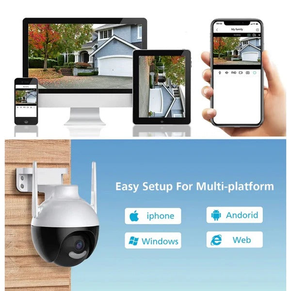 Camera Supraveghere WiFi 5MP PTZ 360° – Color Night Vision, IP66 - PromotiiZilnice