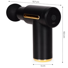 Aparat de masaj corporal, 4 capete interschimbabile, 6 trepte de intensitate, design compact, negru - PromotiiZilnice