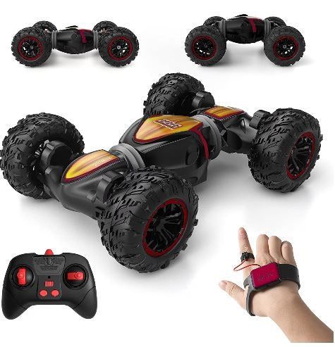 Masina RC pentru Cascadorii, Tractiune Integrala 4WD, Negru/Portocaliu - PromotiiZilnice