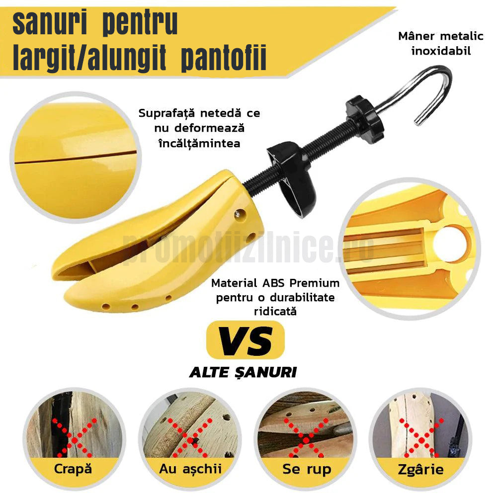 Set 2 Sanuri/Calapoade Reglabile pentru Pantofi, Largire si Alungire PromotiiZilnice