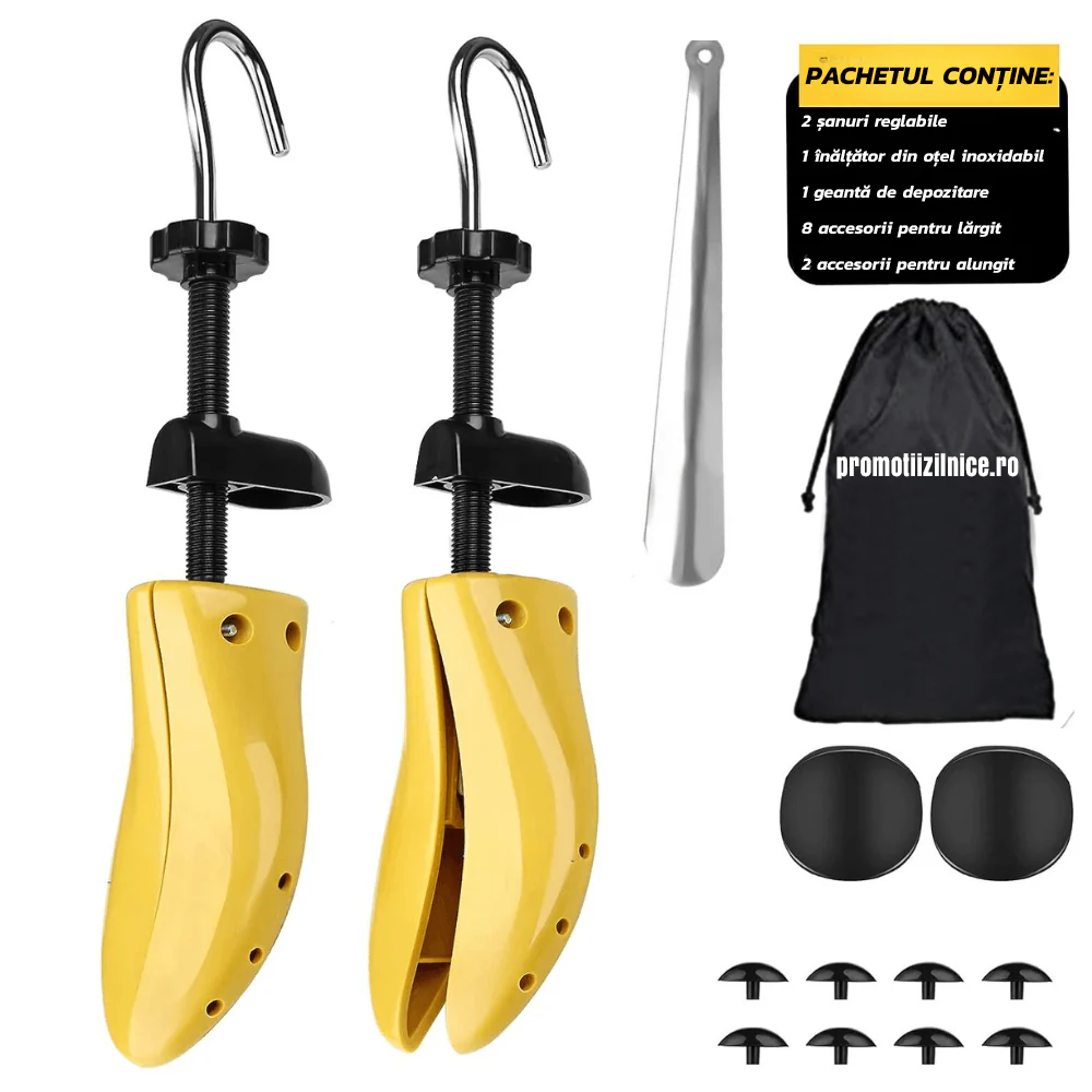 Set 2 Sanuri/Calapoade Reglabile pentru Pantofi, Largire si Alungire PromotiiZilnice