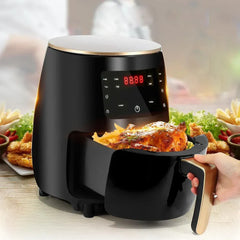Friteuza cu aer cald, Air Fryer, 2400W, capacitate 6L ,afisaj digital, LCD Touch control - PromotiiZilnice