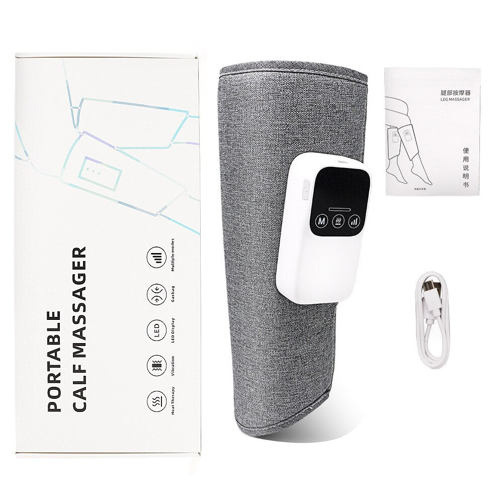 Aparat de masaj pentru picioare, incalzitor cu presiune a aerului, 3 moduri, Gri PromotiiZilnice