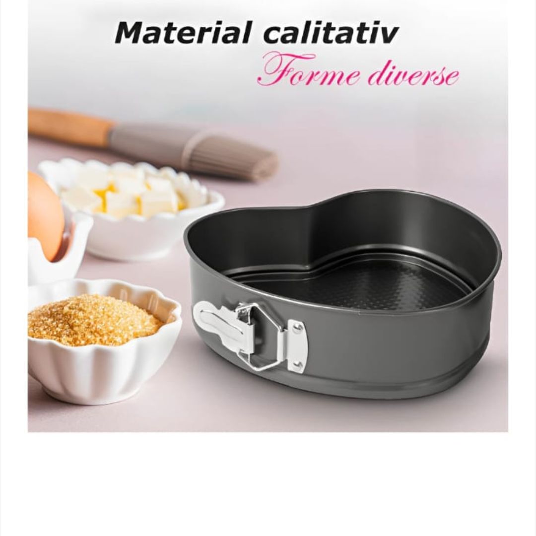 Set Forme Tort 3 Bucati, Inima, Rotund, Patrat, Calitate Superioara PromotiiZilnice