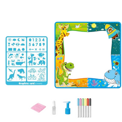 Covoras creativ pentru copii – desen cu apa, inclus carioci si spray, 80x80 cm - PromotiiZilnice