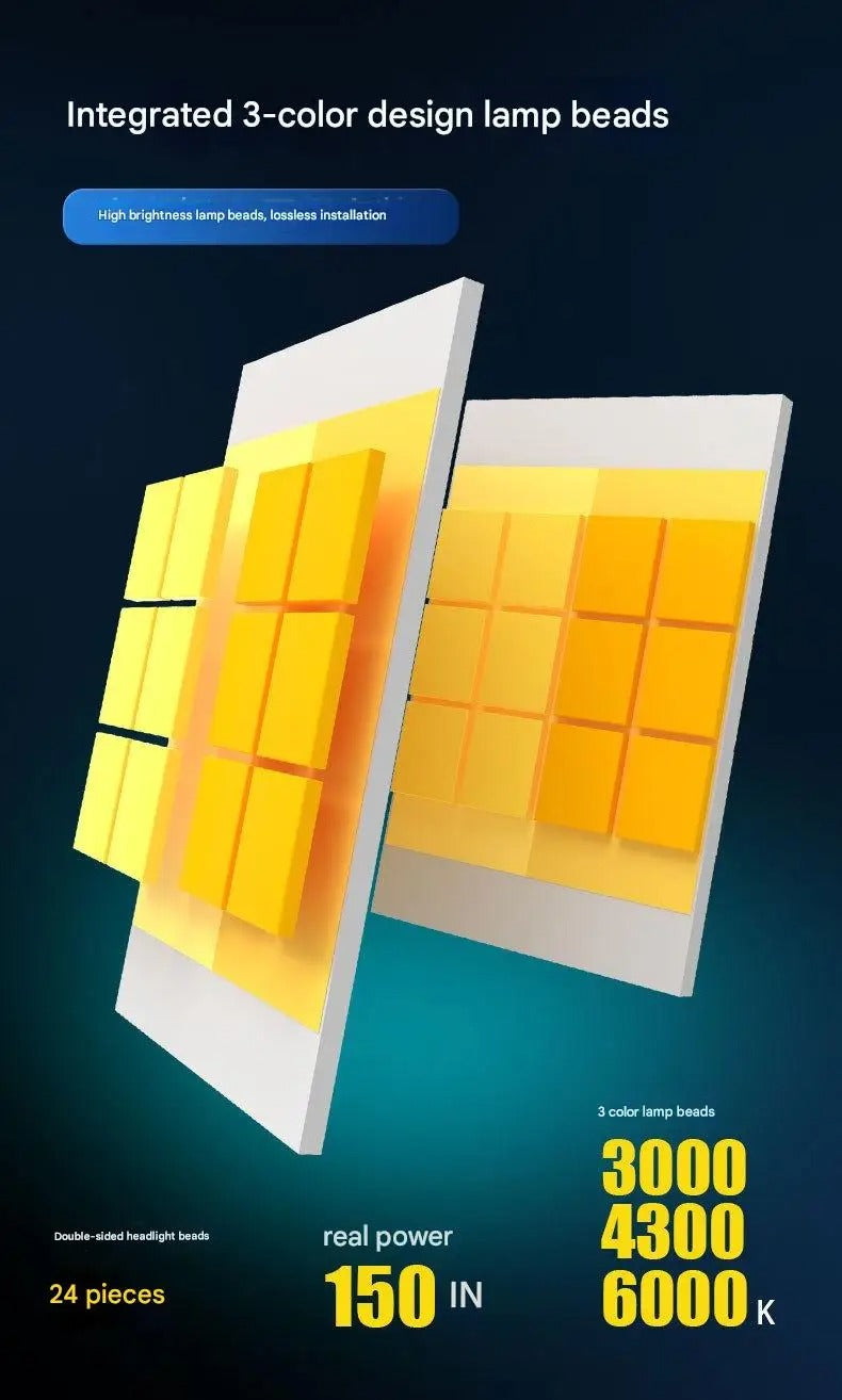 Bec LED Auto H7 210W, Aplicatie Smart, 98600LM, 3 Moduri de Culoare, Rezistent la Apă - PromotiiZilnice