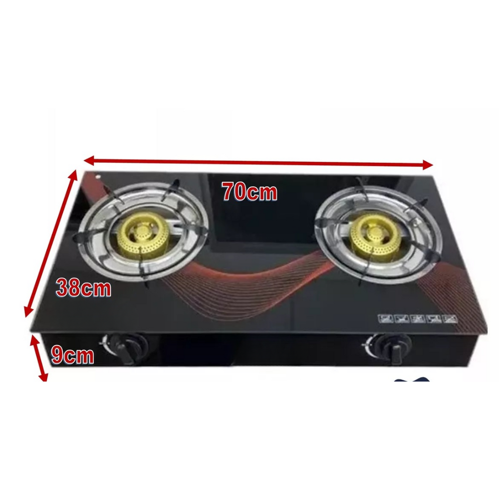 Aragaz, Plita GPL cu 2 Arzatoare, Sticla Securizata, Design Modern PromotiiZilnice