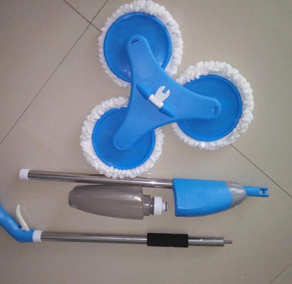 Mop Spray Triplu 600 ml, Microfibra Reutilizabila si Capete Rotative PromotiiZilnice