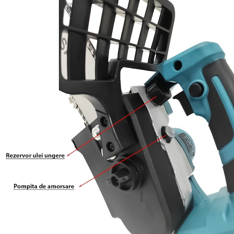 Drujba Electrica Portabila 900W cu Lant, Lama 30 cm, 2 Acumulatori 68V, Ungere Automata - PromotiiZilnice