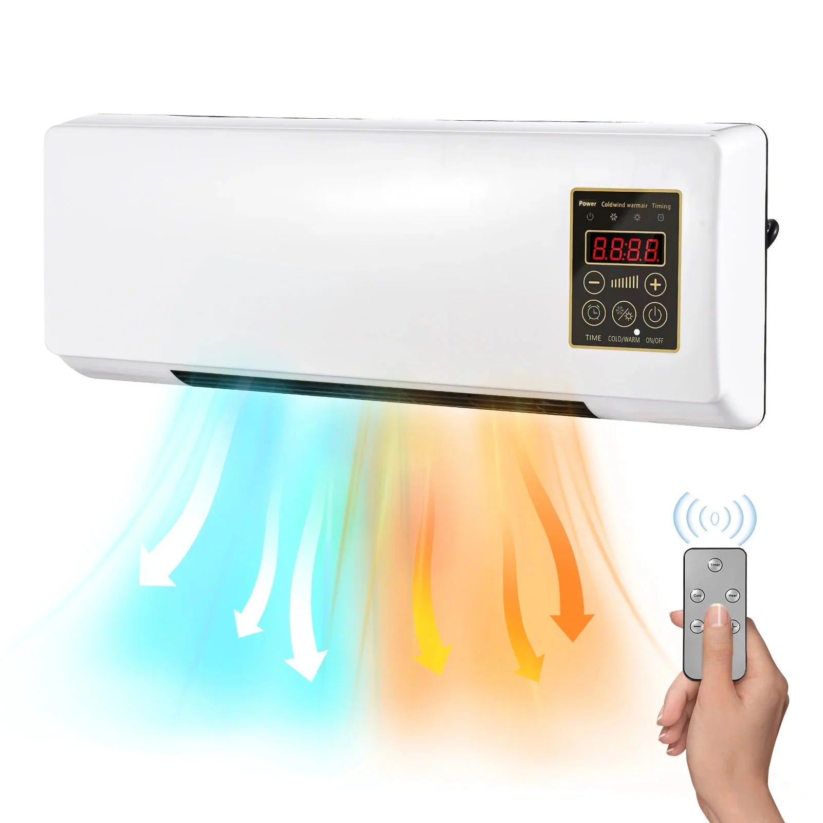 Aeroterma Electrica Portabila 1500W cu Incalzire si Racire, Montabila pe Perete sau Birou - PromotiiZilnice Imagine principală a produsului