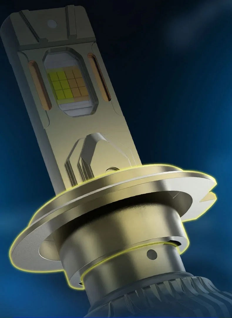 Bec LED Auto H7 210W, Aplicatie Smart, 98600LM, 3 Moduri de Culoare, Rezistent la Apă - PromotiiZilnice